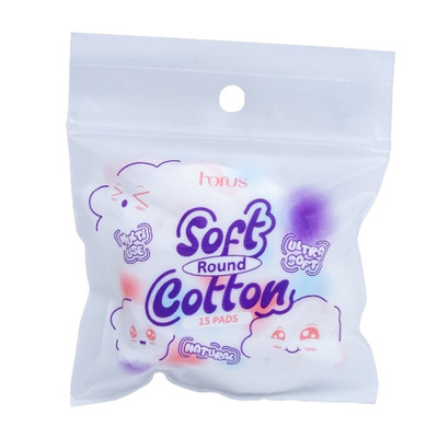 [QUÀ TẶNG KHÔNG BÁN] QT Horus Bông tẩy trang tròn Round Soft Cotton Pads 15 pads - Ultra Soft (IP02)