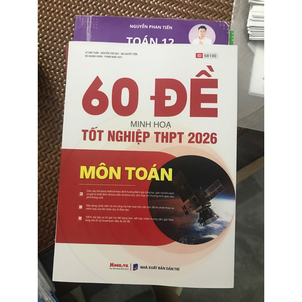 pass sách toán 60 đề luyện thi THPT 2026 ,môn toán 12