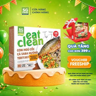 [Đông lạnh] Cơm Ngũ Cốc Cá Saba Nướng Teriyaki Eat Clean 200g SG Food, Giảm Cân Healthy