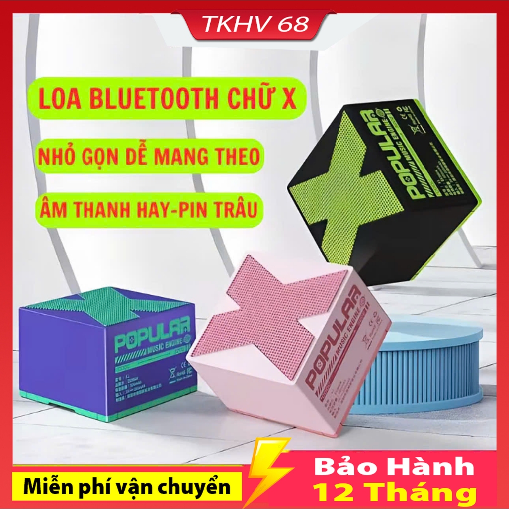 Loa Bluetooth Mini Chữ X 360 ° Âm Thanh Nổi Âm Trầm Tuyệt Vời, Loa Bluetooth Không Dây Hỗ Trợ Nhạc V