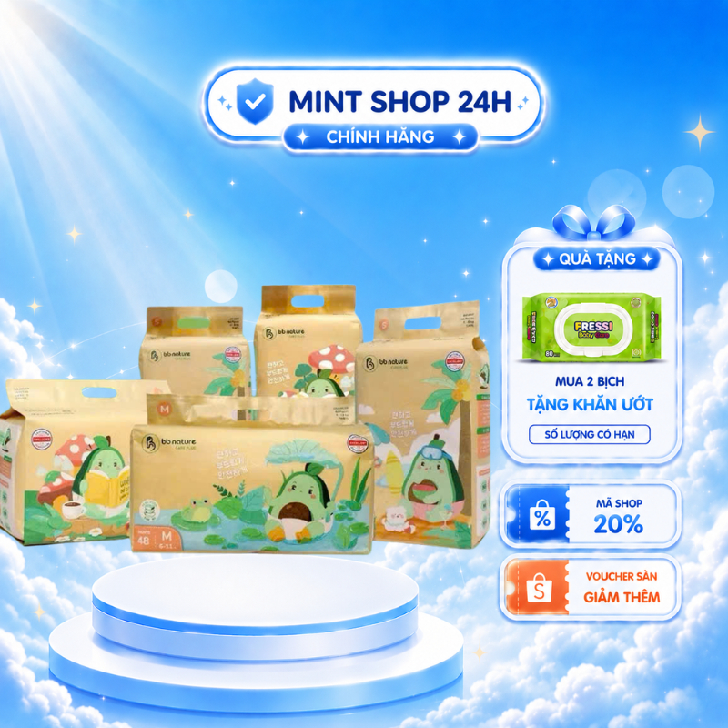 COMBO 3B BB NATURE CARE PLUS tặng 1B BB NATURE CARE PLUS Mềm, mỏng, thấm hút tốt, đủ size