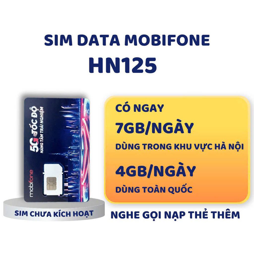 SIM MobiFone HN125 data khủng
