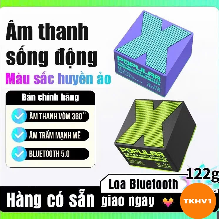 Loa Bluetooth Mini Chữ X 360 °  Âm Trầm Tuyệt Vời Âm Thanh Nổi, Loa Bluetooth Không Dây Hỗ Trợ Nhạc 
