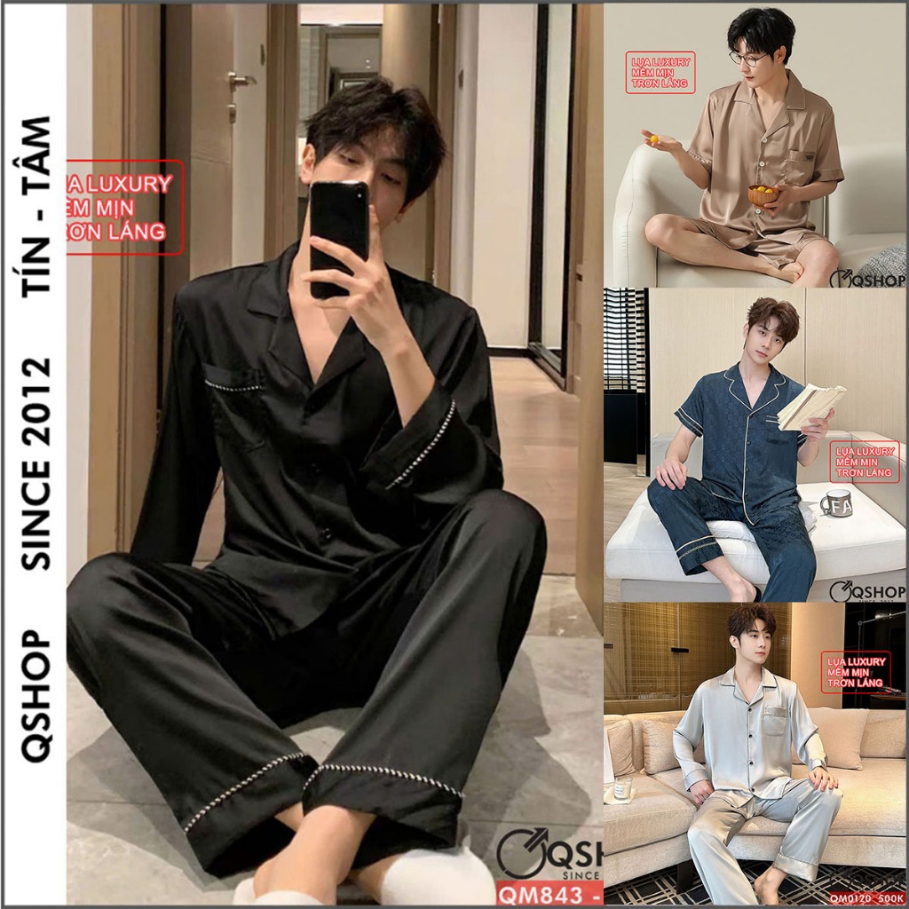 [3XL 88-98kg] Tổng hợp pijama nam pijama size to Luxury lụa cao cấp mềm mịn có bigsize QSHOP