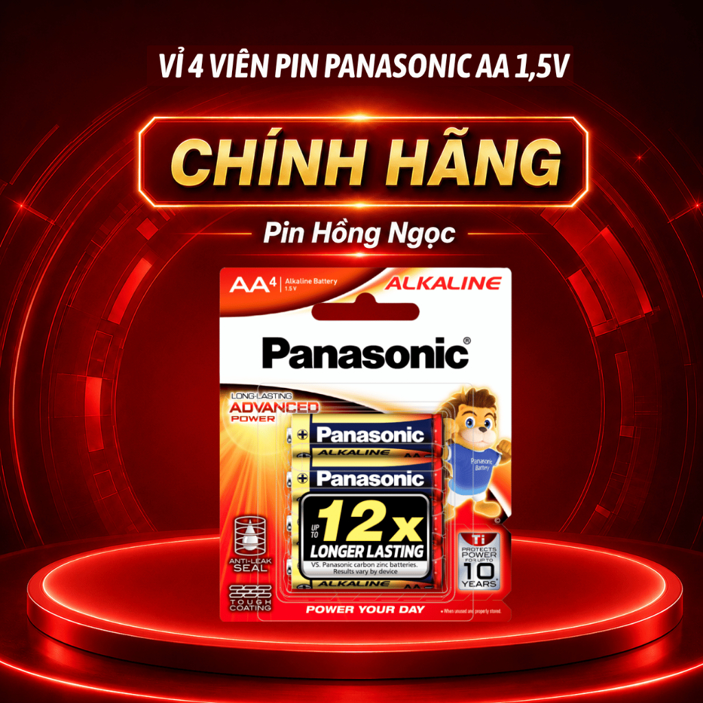 Pin AA Panasonic vỉ 4 Viên dung lượng cao LR6T