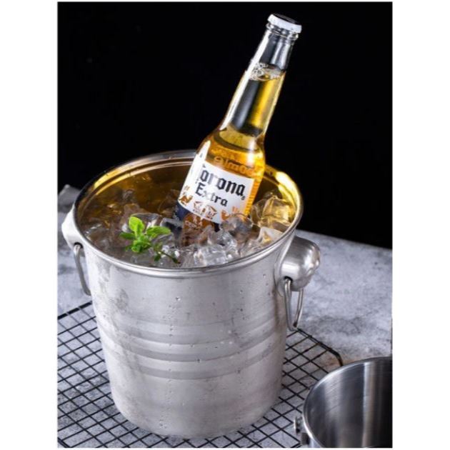 Xô inox Đựng Đá Có 2 Size 1 Lít & 3 Lít Nguyên Mart