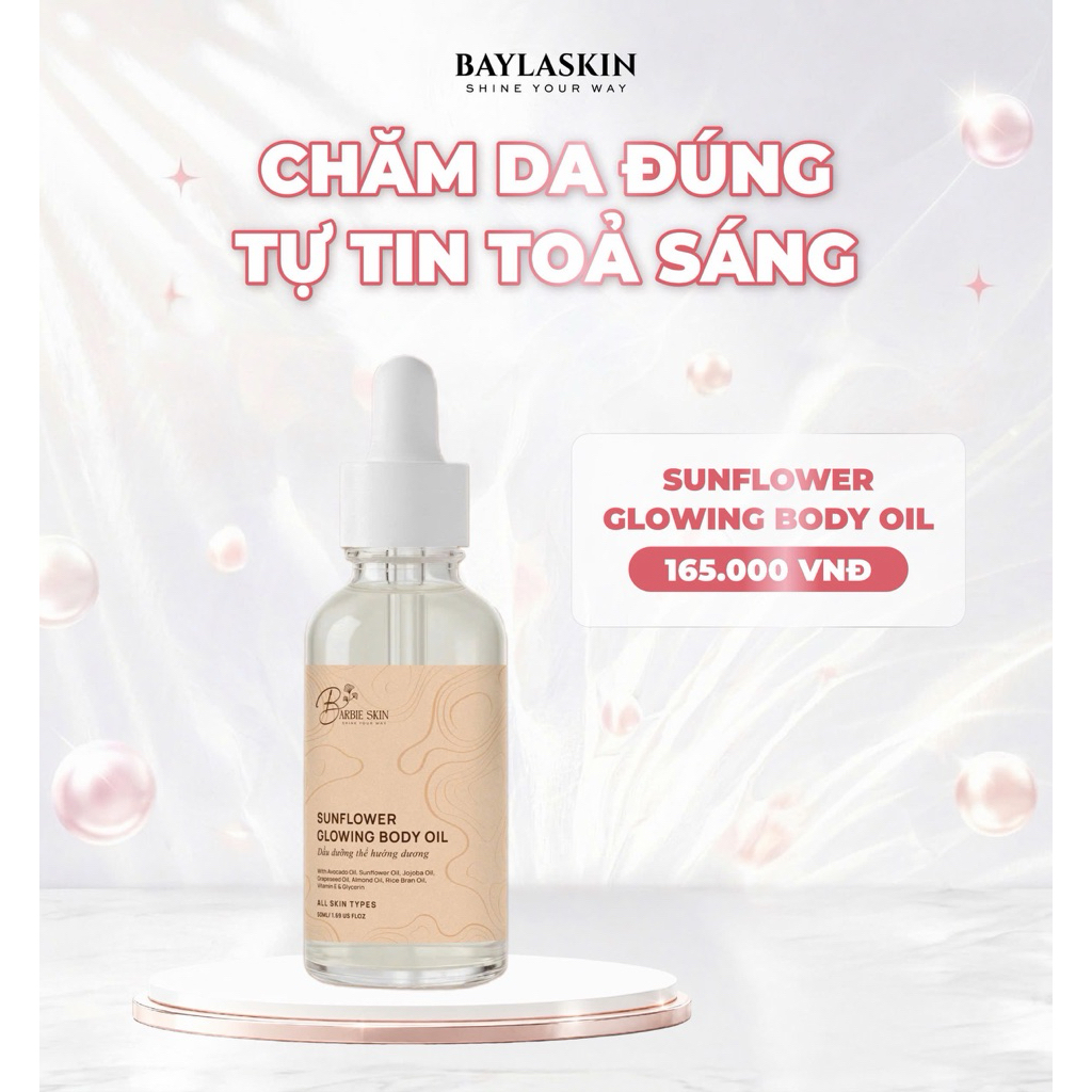 Body Oil Barbieskin– Sunflower Glowing Body Oil 🌻