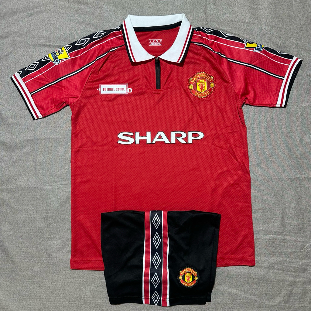 Bộ Quần Áo Bóng Đá Người Lớn CLB MU Retro 1998 - Vải Thái Cao Cấp