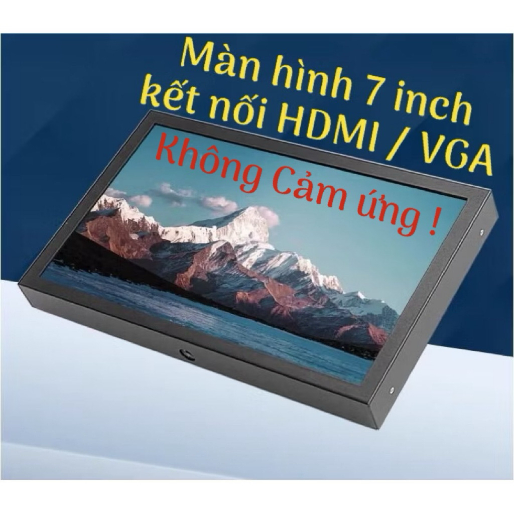 Màn hình 7 inch kết nối HDMI/VGA có loa ngoài, Vỏ kim loại