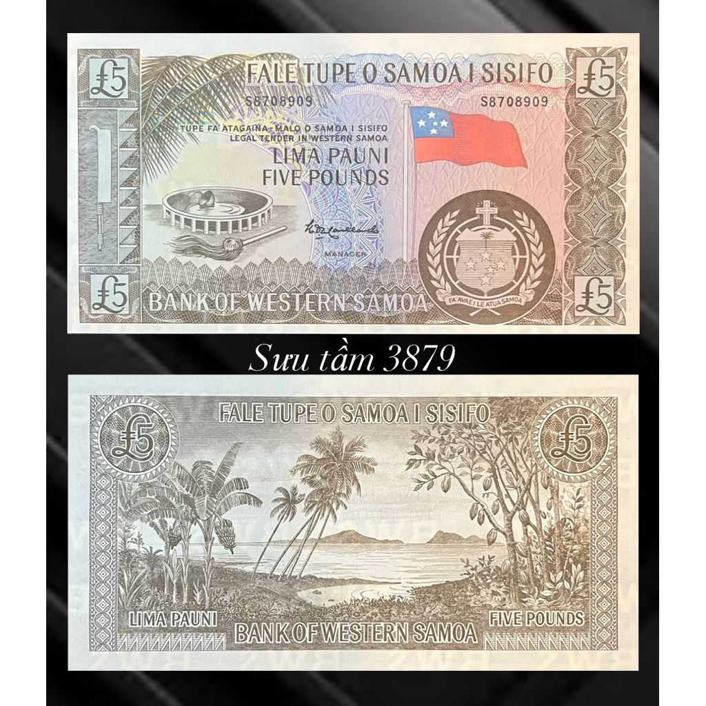 sưu tầm châu mỹ xưa : 5.pounds - Samoa .1963 mới 100%
