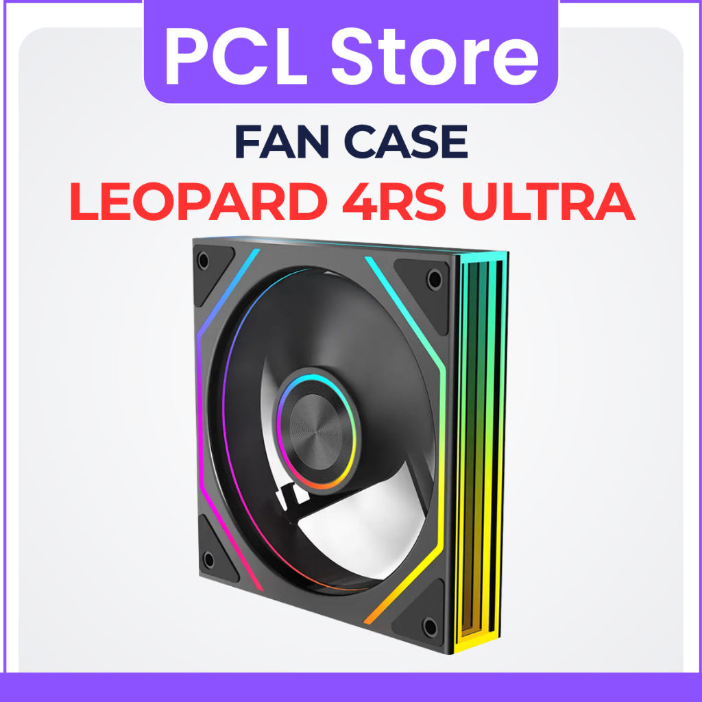 Quạt Tản Nhiệt, Fan Case Jungle Leopard 4RS Ultra - Gắn Hub ARGB, Đen/Trắng