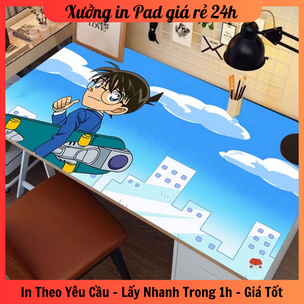 Lót chuột Thám tử lừng danh Conan size 60x30, 60x40, 70x30 - In hình theo yêu cầu - Hỏa tốc