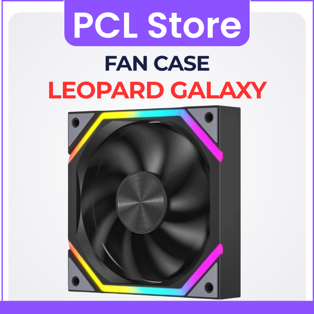 Quạt Tản Nhiệt, Fan Case Jungle Leopard Galaxy - Gắn Hub ARGB, Đen/Trắng