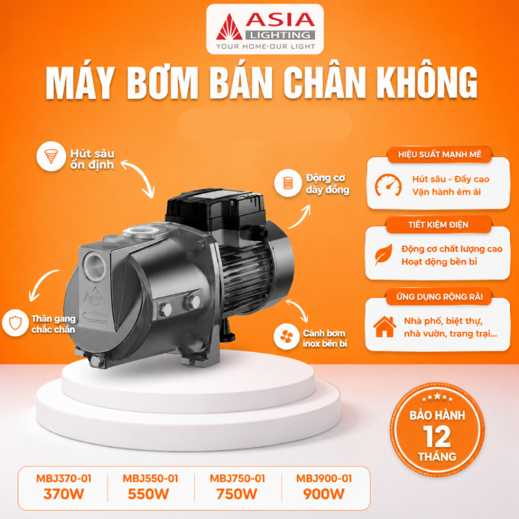 Máy bơm bán chân không cao cấp Asia lighting