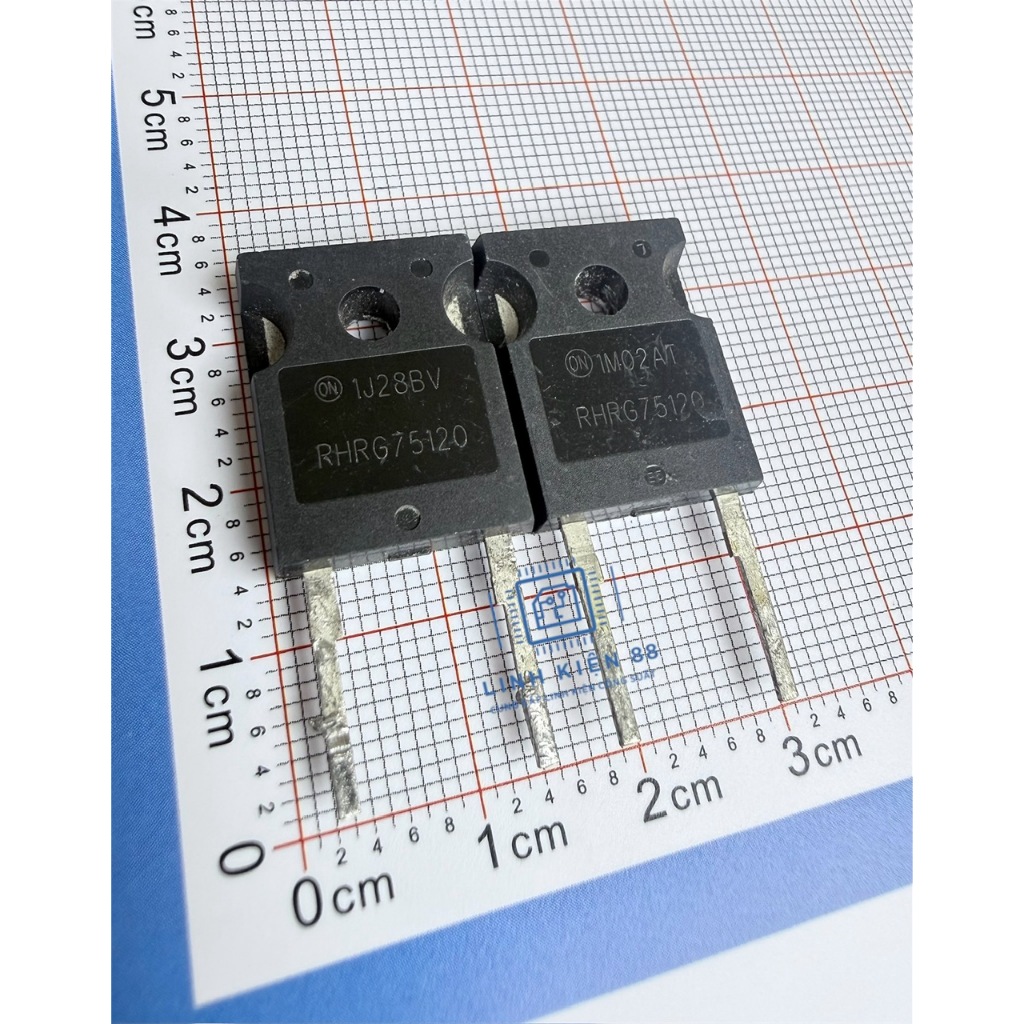 2 con Diode RHRG75120 RHRG75 120 75A 1200V To-247 tháo máy