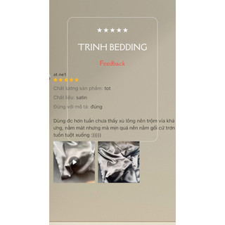 Bộ 1 Ga 2 Vỏ Gối Phi Lụa Mềm Mát Mịn Trinh bedding | 3 MÓN|