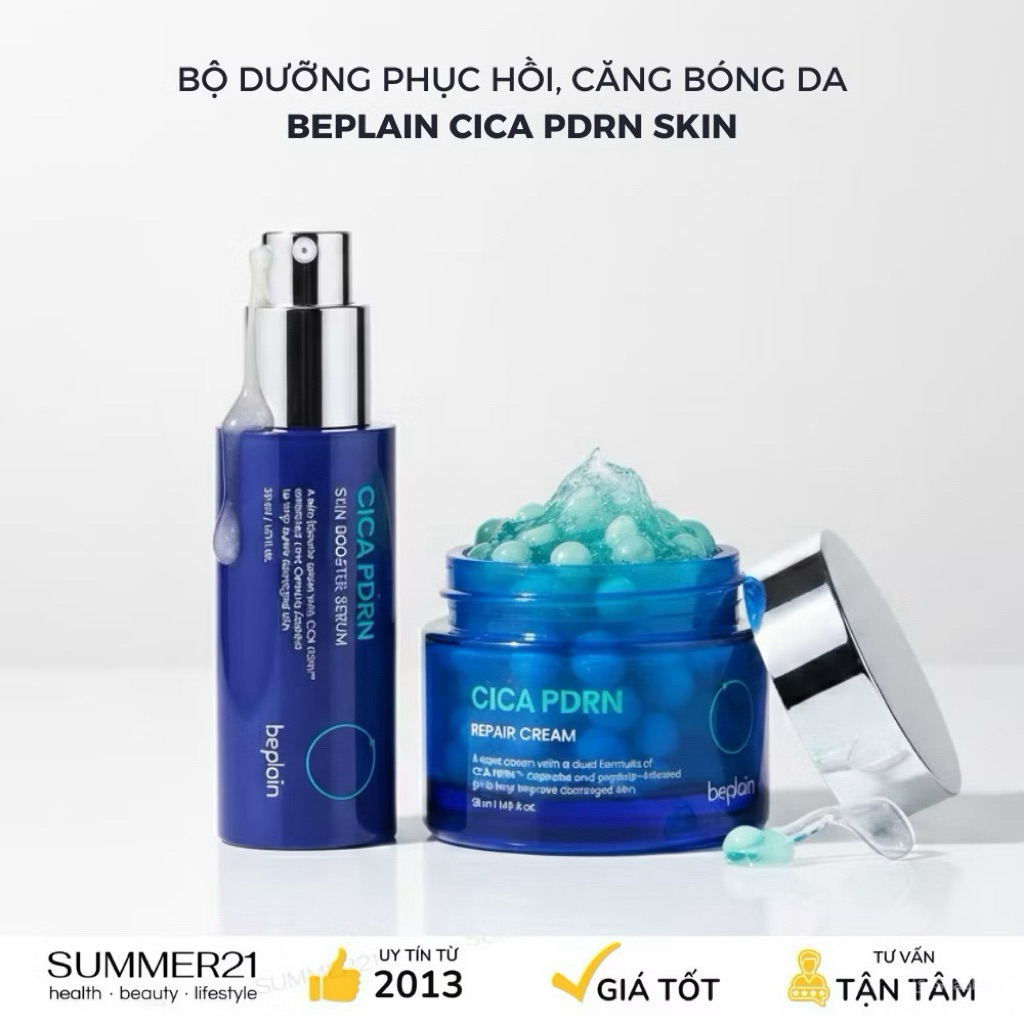 [GIAO HOA TOC- Xách tay]Beplain Combo Serum & Kem Dưỡng da Cica PDRN Repair Cream