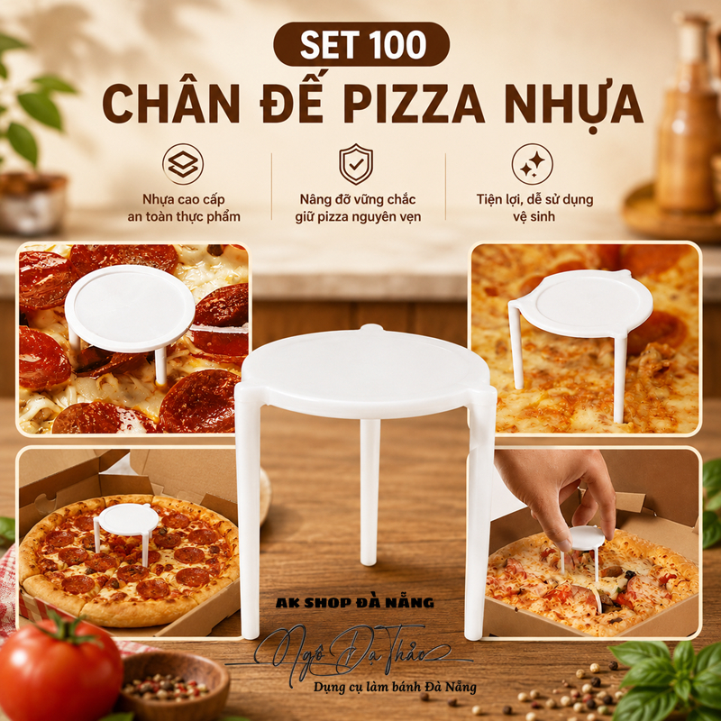 Set 100 giá đỡ bánh pizza ( DANANGBAKINGTOOL 2000.819)