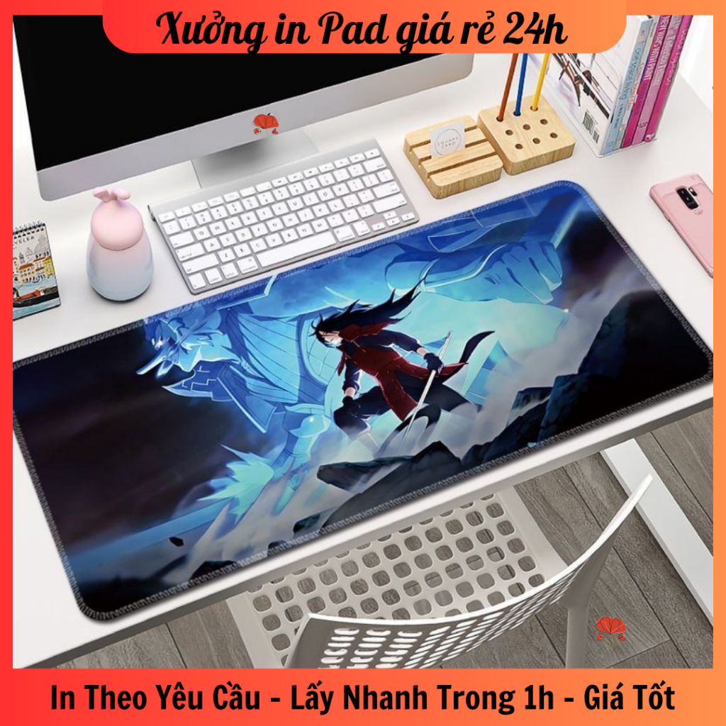 Lót chuột Naruto, Sasuke, Itachi size 60x30, 60x40, 70x30 - In hình theo yêu cầu - Hỏa tốc