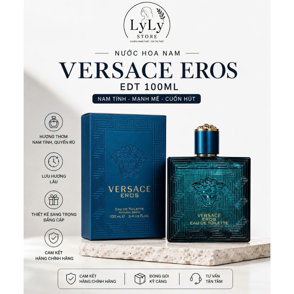 Nước hoa nam Versace Eros Edt 10ml | Ly Ly Store