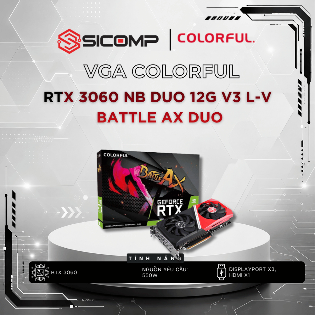 [FULL VAT] COLORFUL 3060 12GB BATTLE AX DUO, BH 36TH