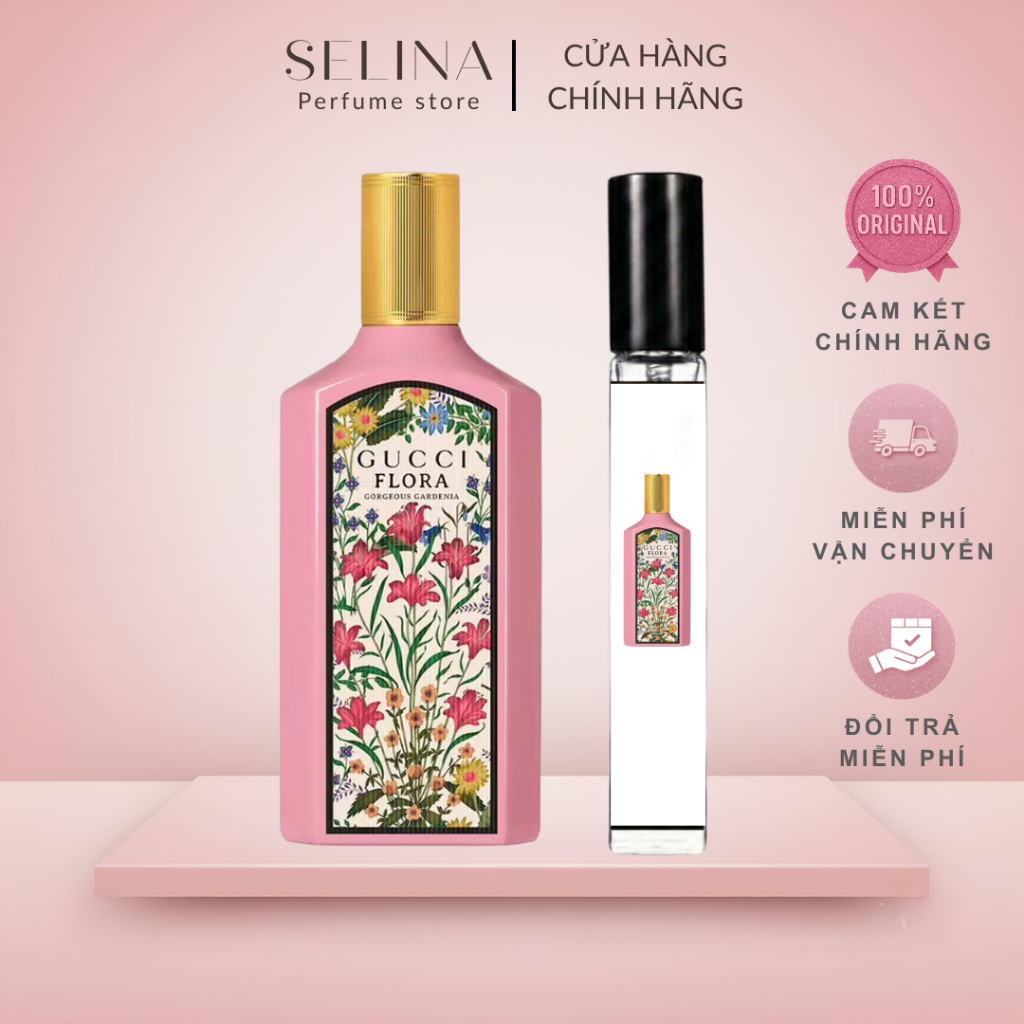 [Chính hãng] Nước Hoa Nữ Chiết 10ml Gucci Flora Gorgeous Gardenia EDP Quyến Rũ, Hương Hoa Cỏ