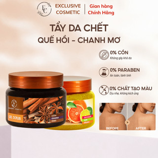 Tẩy Tế Bào Chết Body Quế Hồi Và Cam Chanh  Exclusive Cosmetic Giúp Da Trắng Sáng Dưỡng Body Skincare