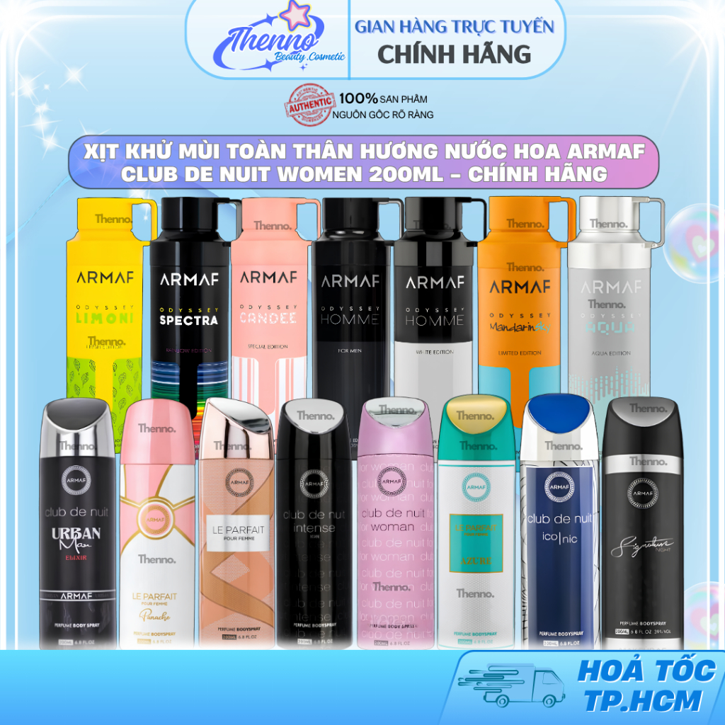 Xịt Khử Mùi Toàn Thân Hương Nước Hoa Armaf Club De Nuit Women 200ml - Chính Hãng