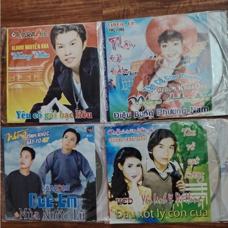 Combo 4 VCD Karaoke và ca nhạc trữ tình quê hương