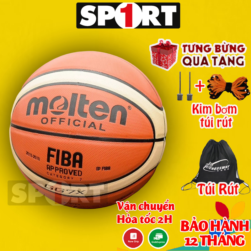 Bóng rổ da Molten GG7X và GL7X - Banh bóng rổ outdoor, indoor - Size 7