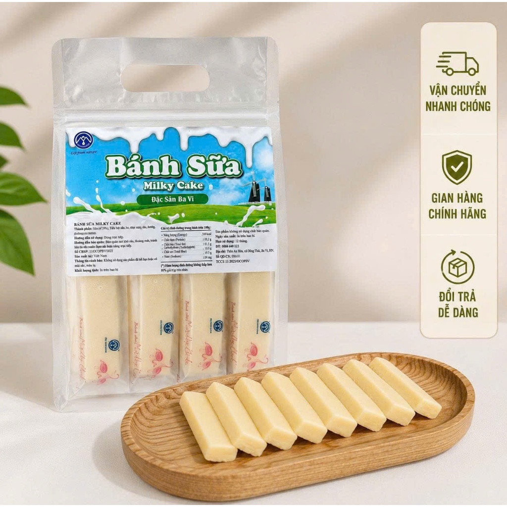 Bánh Sữa Truyền Thống- Đặc Sản Ba Vì. Sữa Nam Oanh Ba Vì. 300g/500g/1000g