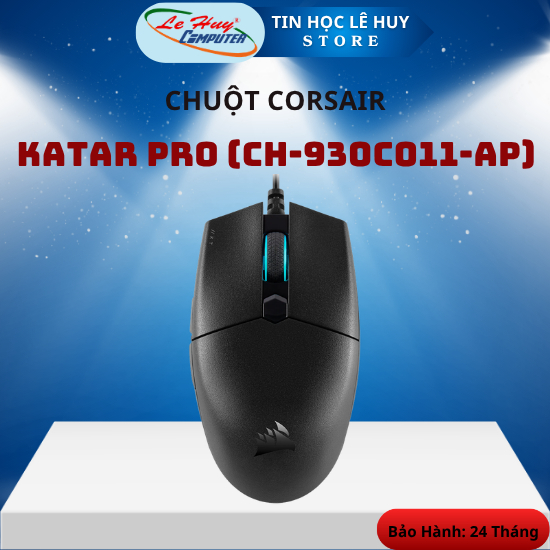 Chuột Máy Tính Có Dây Corsair Katar Pro (CH-930C011-AP) Black - Hàng Chính Hãng