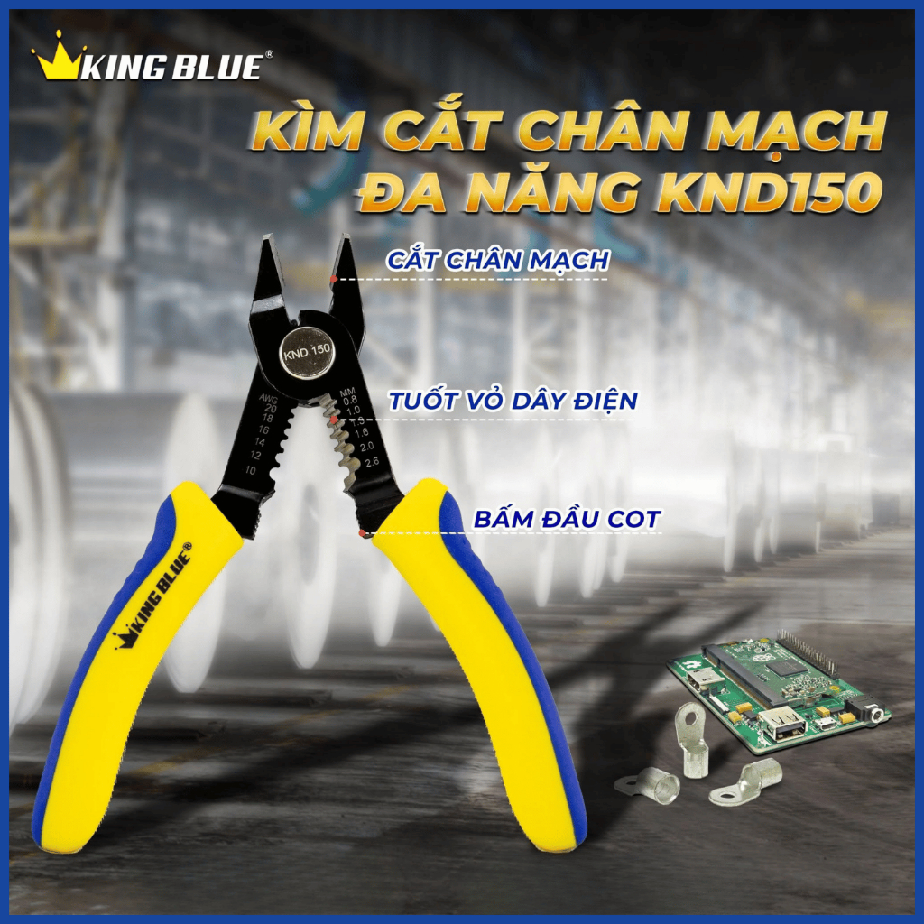 Kìm cắt chân mạch đa năng Kingblue KND150 - Hàng chính hãng