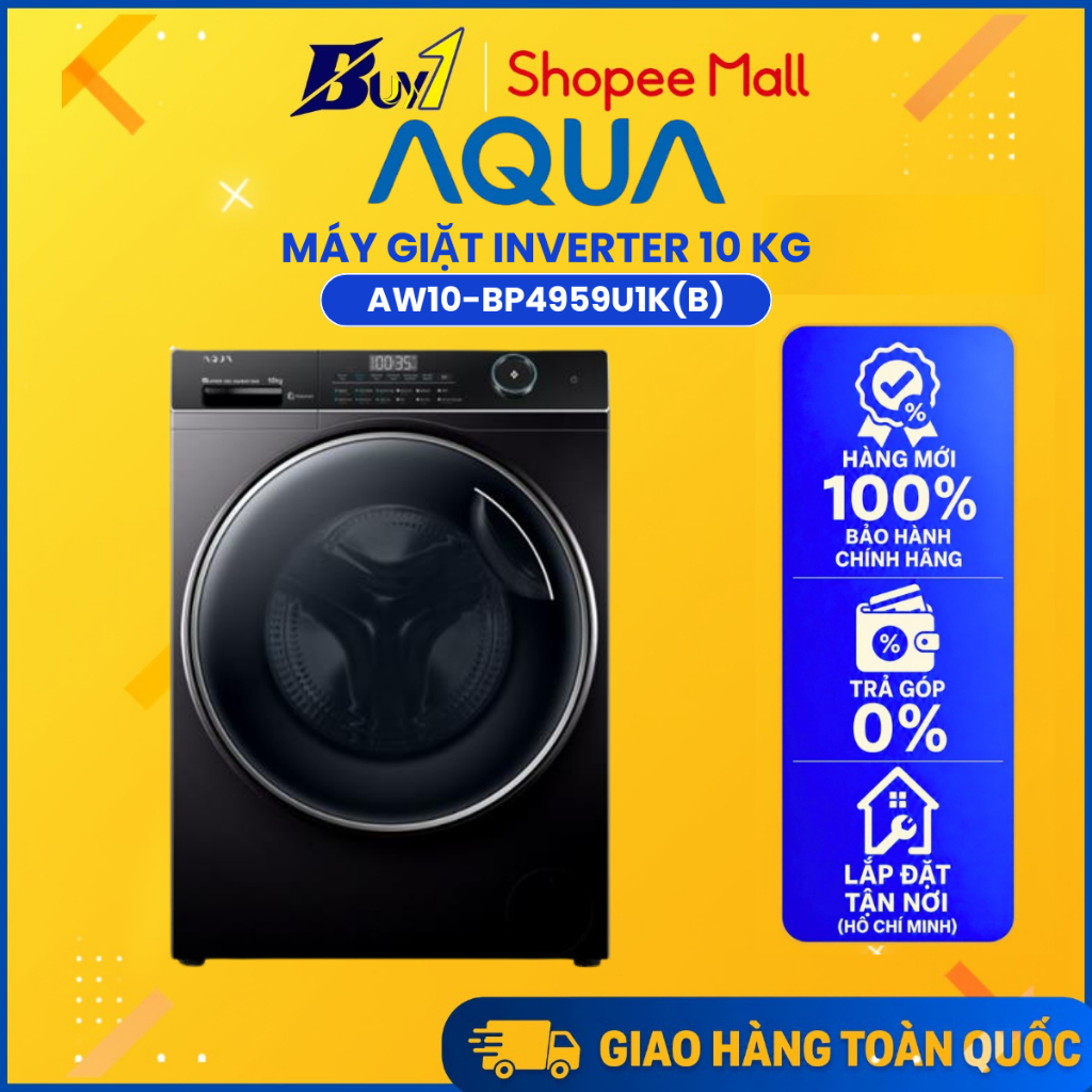 Máy giặt Aqua Inverter 10 kg AW10-BP4959U1K(B) - Hàng Chính Hãng