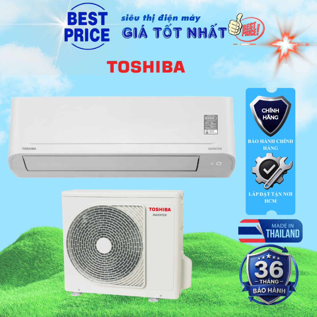 Điều hòa Toshiba từ 1 HP đến 2.5 HP Inverter H10S5 | H13S5 | H18S5 | H24S5 chính hãng
