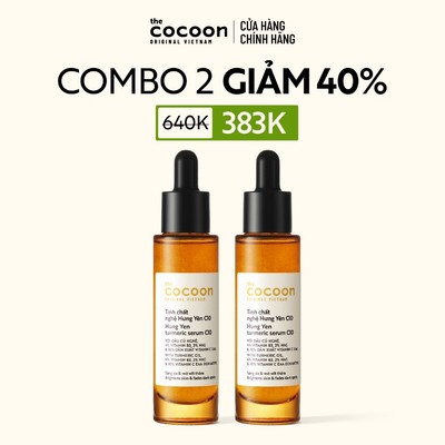 [MUA 2 GIẢM 41%] Combo 2 Tinh chất nghệ Hưng Yên (serum) 10% Vitamin C Cocoon sáng da chuyên sâu & mờ vết thâm 30ml