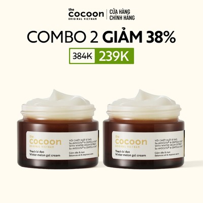 [MUA 2 GIẢM 38%] Combo 2 Thạch Bí Đao (Kem dưỡng) Cấp ẩm & Ngừa mụn Cocoon 30ml