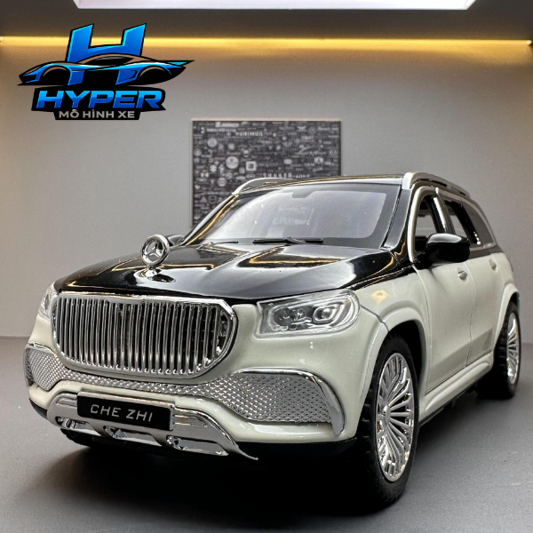 Mô Hình Xe Kim Loại MERCEDES BENZ GLS600 MAYBACH Tỉ Lệ 1:24, Xe Có Đèn,Chạy Bằng Cót, Khung Thép Chắ