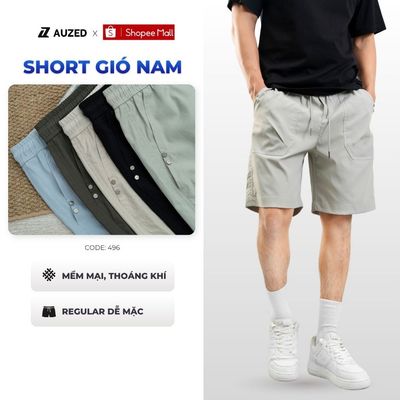 Quần Short Gió Thể Thao Nam AUZED Cạp Chun Dây Rút, Quần Short Thoáng Mát, Phong Cách Thể Thao 496