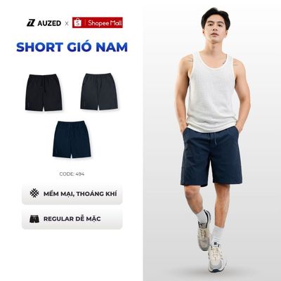 Quần Short Gió Nam AUZED Cạp Chun Dây Rút, Quần Short Thể Thao Thoáng Mát Co Giãn 494
