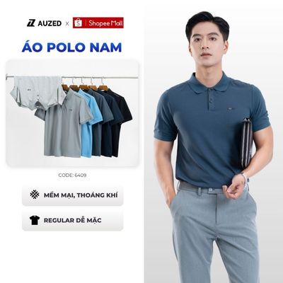 Áo Polo Nam AUZED Basic, Áo Thun Polo Cotton Co Giãn 2 Chiều, Mềm Mịn Thoáng Mát Form Regular 6409