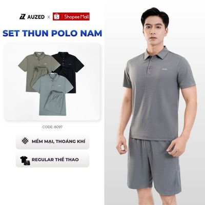 Bộ Thể Thao Nam AUZED Vải Co Giãn 4 Chiều, Thoáng Mát Nhanh Khô, Bộ Quần Áo Nam Polo Cao Cấp 8097