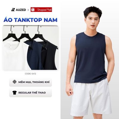 Combo 2 áo Ba Lỗ Nam AUZED Form Regular, Áo Tanktop Chất Liệu Co Giãn, Tập Gym, Thể Thao 6412