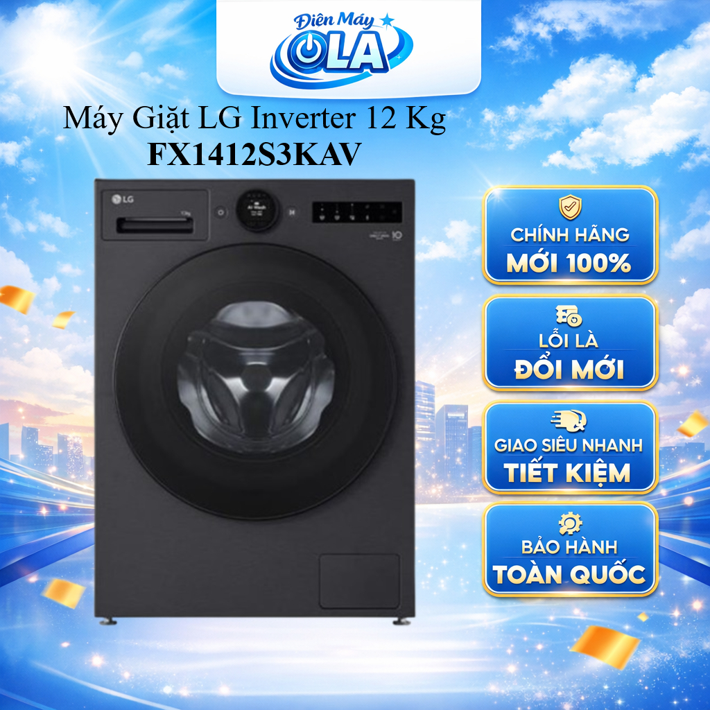 [ TOÀN QUỐC ] - FX1412S3KAV - Máy giặt LG Inverter 12 kg FX1412S3KAV