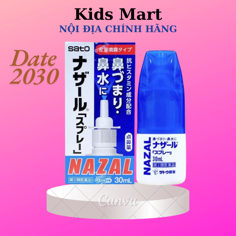 Xịt ngạt mũi Nazal Nhật Bản 30ml CHÍNH HÃNG