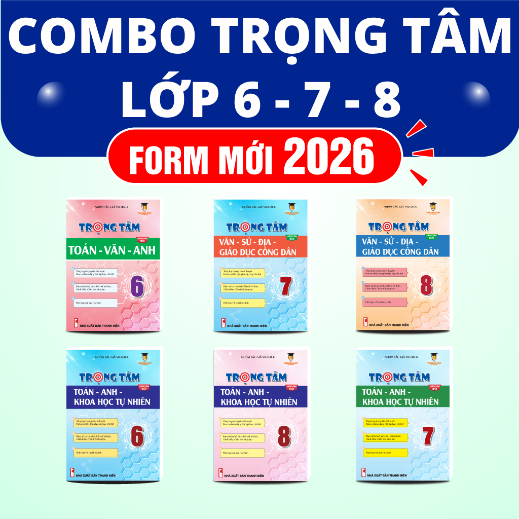 Sách - Trọng tâm kiến thức lớp 6,7,8 dùng cho 3 sách KNTT, CTST, CD - Mới nhất