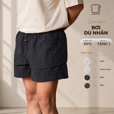 Quần Đùi Dù Nam DRIFT SHORT BAMI HOME, Chất Dù Chống Thấm Nhẹ, Thoáng Mát Thoải Mái Vận Động QB10