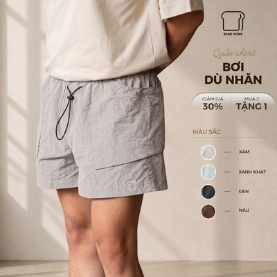Quần Đùi Nam BAMIHOME Chất Vải Dù Nhăn Thoáng Mát, Chống Thấm, Nhẹ Tênh Thoải Mái QB10-2