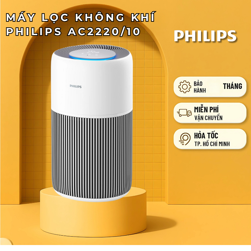Máy lọc không khí Philips AC2220/10 – CADR 420 m³/h – Phù hợp phòng tới 109m² – Bảo hành 24 tháng