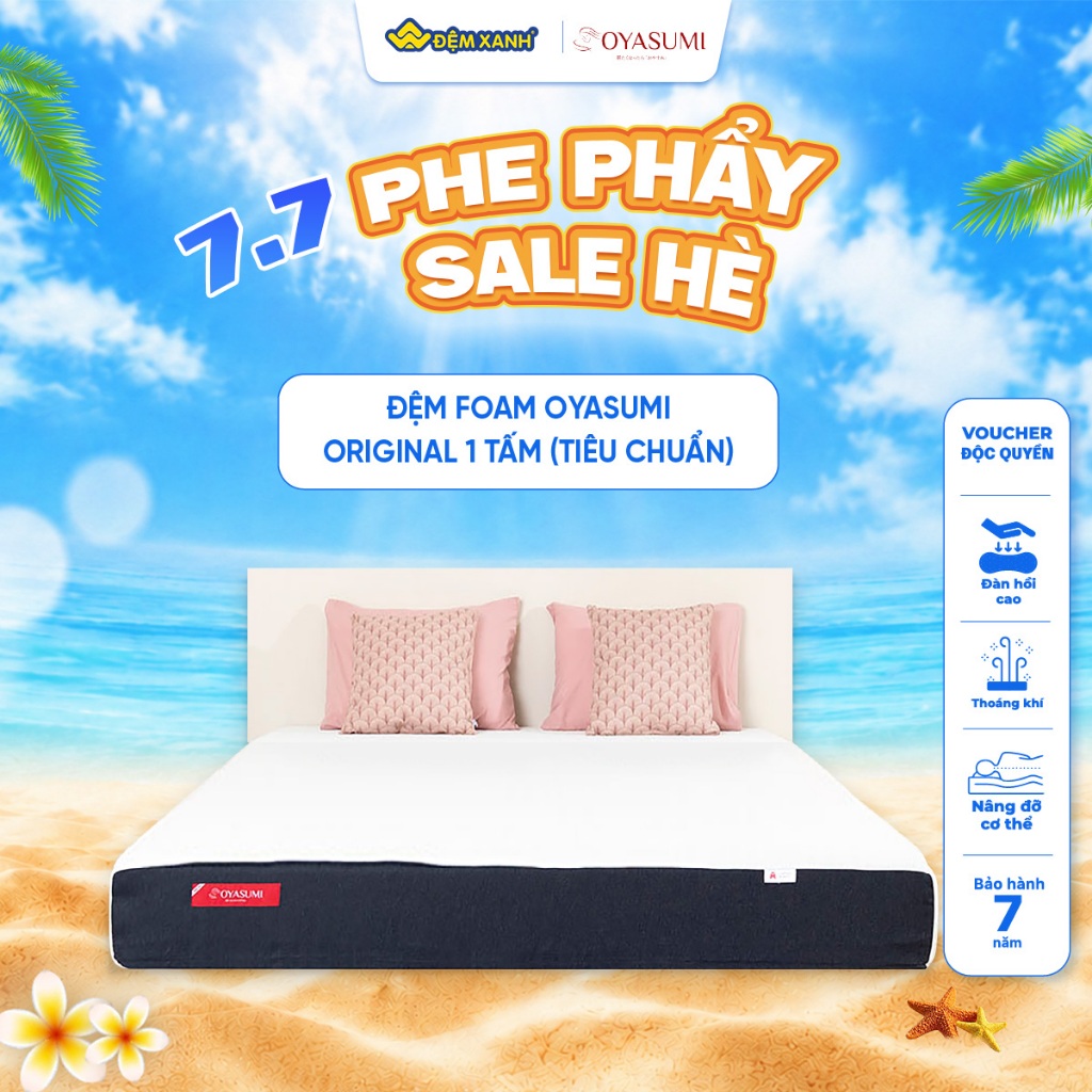 Đệm Foam Nhật Bản oyasumi original 1 tấm (tiêu chuẩn)